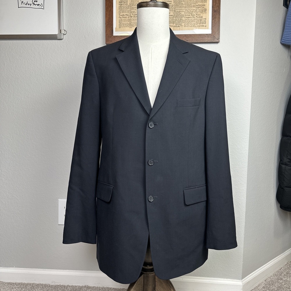 Brooks‎ Brothers Blazer Men 41L 3 Button Worsted Wool Sport Coat